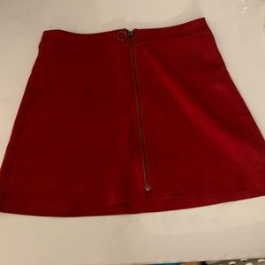 Zara red mini skirt